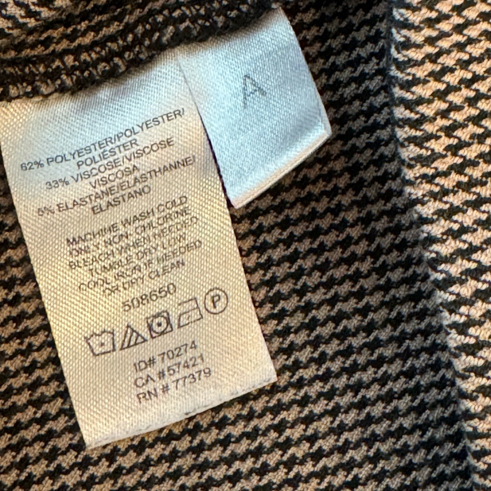 ANN TAYLOR houndstooth slacks, 8, EUC - Picture 7 of 8